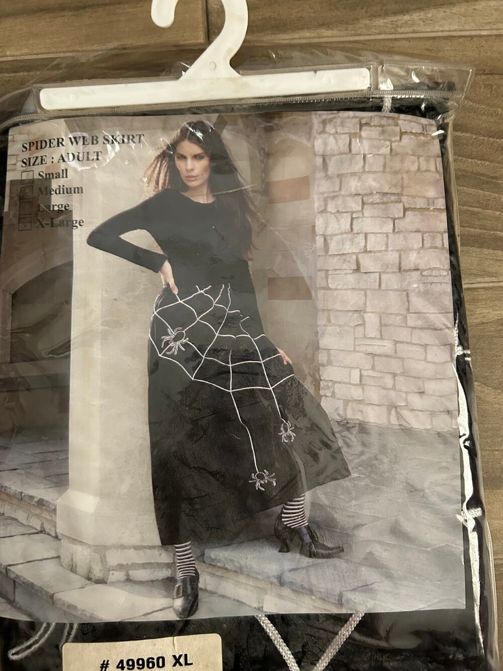 WOMAN'S EMBROIDERED SPIDER WEB SKIRT SIZE XL GOTH